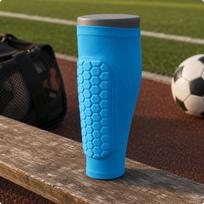 Shin Guard Sleeve Hexagonal Pattern Honeycomb Pullon Sports Protection for Football,