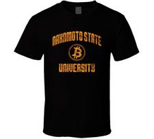 Nakamoto State University Bitcoin Worn Look T Shirt XXXXL
