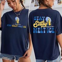 Abolish ICE Social Justice, Stay Salty Melt ICE, Front And Back, No Human Is Illegal TShirt, Immigration Raid News, Federal Agents Incident XL