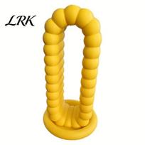 Custom Desk Organizer 3D Printed Headphone Stand, Minimalist Gaming Headset Holder for Display Unique Decorative Accessory Home Office Cute Character geltona