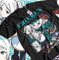Anime Gifts T-Shirt Stark Girl Tee Frieren Shirt Beyond Journeys End Unisex S