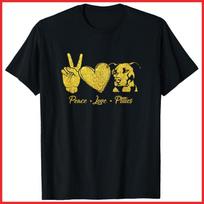 Peace Love Pitties Pitbull Dog Breed Lover Black Cotton T-Shirt S-5XL S