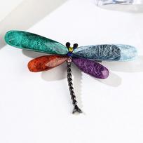 Dragonfly Vintage Insect Animal Resin Brooch Pins Jewelry Gift Bouquet Brooch juoda