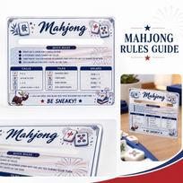 Mahjong Rules Reference Card Acrylic Guide for Quick Look Study Aid One Size