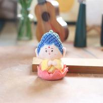Cute Buddha Avalokitesvara Creativity Backpack Keychains Holiday Gift For Girlfriend Plush Stuffed Doll Keyring Couples Gift A2