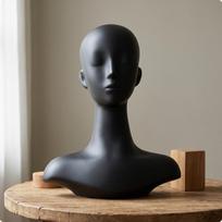 Mannequin Bust with Shoulders Molded Head Shaped for Boutiques,