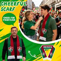 2026 Inspired Fan Scarf, Knit Polyester Soccer Supporters Scarf for Games One Size žalia