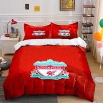 Red Liverpool Football Club Bedding Set Bedding set (1 duvet cover, 2 pillowcases, duvet not included) 135x200cm