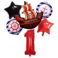 Pirate Party Decor Banner Pirate Birthday Balloon Number Balloon Set Decor Kids Boys Pirate Birthday Party Decoration Banner