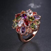 Pure Rose Gold Pure Red Ruby Gemstone Ring for Women Anillos De Red Bague Bizuteria Gemstone Anillos Jewelry Rose Gold Ring 6 raudona