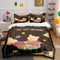 Cute Cat Galaxy Bedding Set Bedding set (1 duvet cover, 2 pillowcases, duvet not included) 135x200cm