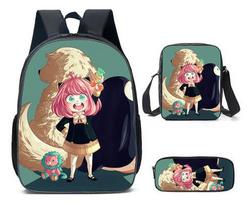 Spy Play House Anime Peripheral Backpack Student School Bag Shoulder Bag Pencil Case Three-Piece Set Oxford Cloth three-piece set