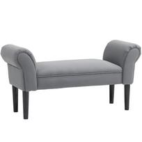 Bench, Bed Bench, Sturdy Construction, Soft Padding, 102x36x51 cm, Gray 102 x 36 x 51 cm tamsiai pilka spalva