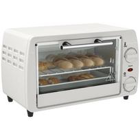 Mini Oven Toaster Oven, 1 Baking Tray, 1 Grill Rack, 10 L Capacity, Timer Function, 36.5 cm x 26 cm x 22 cm, Cream White 36.5 x 26 x 22 cm