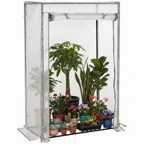 Greenhouse with PE Mesh Foil, Door, Winter-Proof Foil Greenhouse Made of Steel, Hothouse 100 x 50 x 150 cm, White 100 x 50 x 150 cm balta