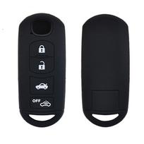 4 mygtukų automobilio nuotolinio valdymo pulto rakto dėklas, skirtas MAZDA 2 3 5 6 CX-5 CX-7 CX-9 Miata MX-5 Axela juoda