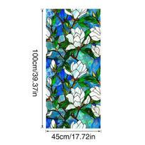 45x100cm Spalvinga gėlių vitražo plėvelė, statinė klijuojama PVC Privatumo lango plėvelė Namų svetainė Biuro meno dekoras 45x100cm