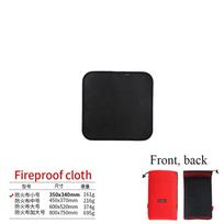 Outdoor Camping Silicone Fireproof Barbecue Insulation Pad Flame-retardant Cloth High Temperature Resistant black