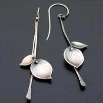 Leaf Drop Earrings Antique Silver Color Boho Style Women's Drop Earrings Jewelry AVE