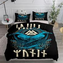 Dusk Raven Poe Duvet Cover Set King Queen Double Full Twin Single Size Bed Linen Set Duvet Cover Bed Set Quilt Cover Pillowcase EU single(135x200cm)