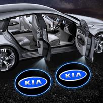 2 vnt. Automobilio durų projektoriai Ženklelis LED pasitikimo šviesa KIA Ceed Rio Sportage R K3 K4 K5 K6 K7 K8 Ceed Sorento Cerato Optima KIA gray