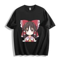 Touhou Project Reimu Hakurei T-Shirt - Chibi Portrait Red Bow Design Unisex Tee XL