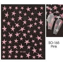 3D Y2K Star Nail Art Sticker Self-Adhesive Pentagram Stars Nail Design For Women Girls Manicure Decoration Diy Salon rožinė