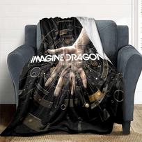 1pc Imagine Dragons Flannel Blanket [Cozy Throw Blanket] For Sofa, Bed, Travel, Camping, Livingroom, Office, Couch, Chair, And Bed 80x120cm