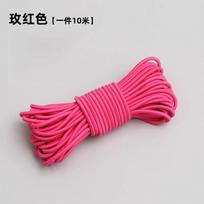 Labai tampri elastinė virvė patvari apvali elastinė juosta apvali guminė juosta jautienos juostos virvė elastinė reguliavimo virvė elastinė vielinė virvė plona rose red 10m