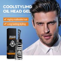 Gentle Men's Oil Head Gel Hair Wax, Creating A Three Dimensional Hair , Showing Elegant Temperament One Size juoda