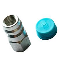 High Pressure R134a Coolant Adapter Valves with Dust Proof Cover Simple Installation for Car 508 Compressor System