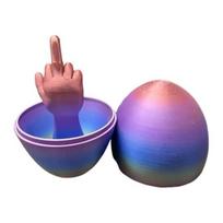 Easter Egg Middle Finger Prank Gift for Adults Funny 3D Printed Rude Egg Gag Hilarious Surprise Easter Basket Filler
