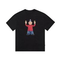 Fashion Trend Short Sleeve Anime Character Printed Pattern T-shirt Round Neck Men Women's Casual Street Wear Popular Fashion S