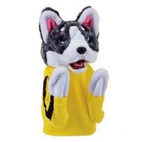 Cartoon Vocals Kung-Fu Huskys Hand Puppet Toy Parent-Child Interactive Plush Toy for Boy Girl