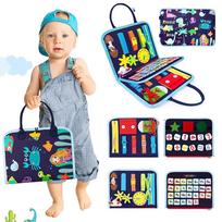20-in-1 Montessori Toddler Busy Board – Sensory Toy with Extra DIY Panels for Fine Motor Skills Learning & Travel, Preschool Edu