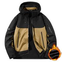 Winter Men Thick Warm Waterproof Parkas Jackets Hat Detachable Wool Liner Fleece Coats Male Parka Plus Size Winter Jacket M ruda