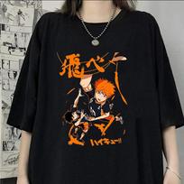 Fashion Anime T-shirt Men and Women Cartoon Tobio Kageyama Hinata Shoyo T-shirt Harajuku Streetwear T-shirt Casual Tops Tees S