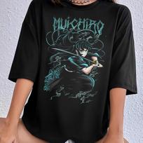 Sale Muichiro Tokito T-shirt - Demon Slayer Anime Tee Kimetsu No Yaiba Top Men's Women's Short Sleeved T-shirt S