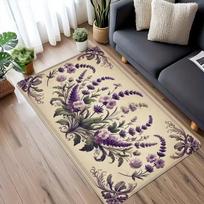 Baroque Rose Vintage Floral Area Rug Soft Non-Slip Living Room Carpet Victorian Style Romantic Flower Floor Mat for Bedroom 40x60cm