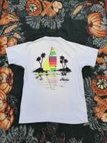 Vintage 80s Hobie Surf Sail Ocean Pocket Tee Men’s Shirt White Size Large Unisex T-Shirt XXXXL