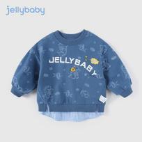 JELLYBABY Boys' Cartoon Print Sweatshirt 130 mėlyna