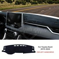 Car Dashboard Cover Pad for Toyota RAV4 2019-2024 Sunshade Protector Anti-UV Dash Mat Non-Slip Interior Moulding LHD Black juoda