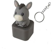 Colorful Lights Pigeon Voice Key Ring with LED Lamb Sounds Pendant Monkey Button Keychain  Backpack Donkey