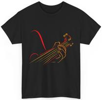 Minimalist Guitar Art T-Shirt Music Lover's Graphic Tee XL