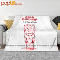 Retro Tiki Bar Restaurant Mug Rum Polynesian Don The Beachcomber Ultra-Soft Blanket Quilt Winter Sofa Cover Bed Covers Size: 75*100cm, Weight: 230 GSM