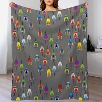 The Peloton Bonnie Portraits Throw Blanket Multi Purpose Soft Warm Blanket for Home Travel Size: 75*100cm, Weight: 230 GSM