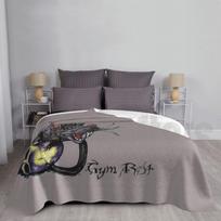 Gym Rat With Kettlebell Skull Blanket For Sofa Bed Travel Barbell Gym Rat Gym Workout Powerlifter Strongman Size: 75*100cm, Weight: 230 GSM