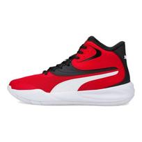 PUMA Triple Mid Men Round Toe Cushioned Anti-slip Wear Resistant Mid Top Basketball Shoes Red Black 376451-01 40
