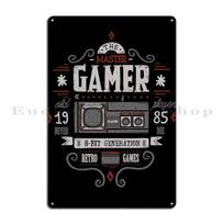 Retro Gaming Master Metal Plaque Rusty Club Club Bar Designing Club Tin Sign Poster 20X30CM