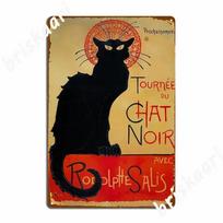 'Tournee Du Chat Noir' Metalo Ženklas Garažo Dažymo Spaudinys Sienos Freska Dekoras Skardos Ženklas Plakatas 20X30CM